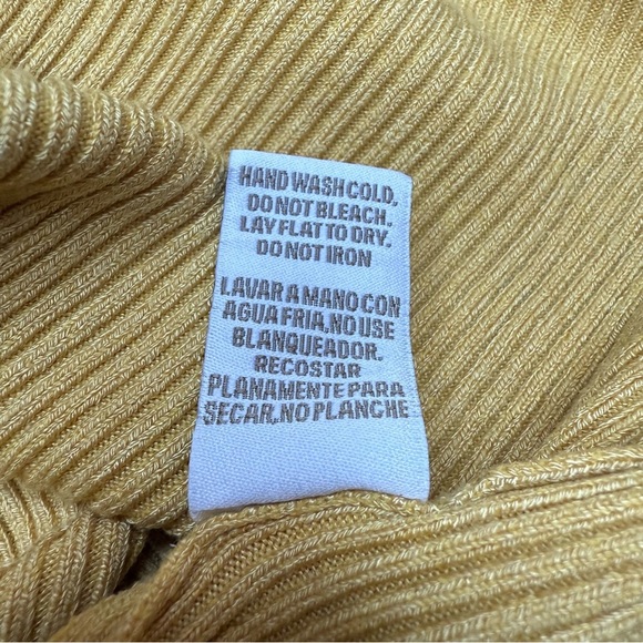 VILA Mustard Yellow Ruffled Sleeveless Knit Sweater - Picture 9 of 9